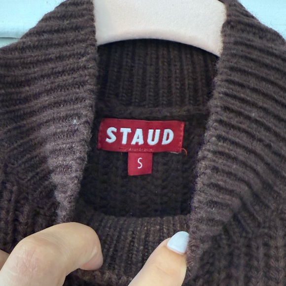 STAUD CHARADE DRESS DARK CHOCOLATE - Picture 6 of 8